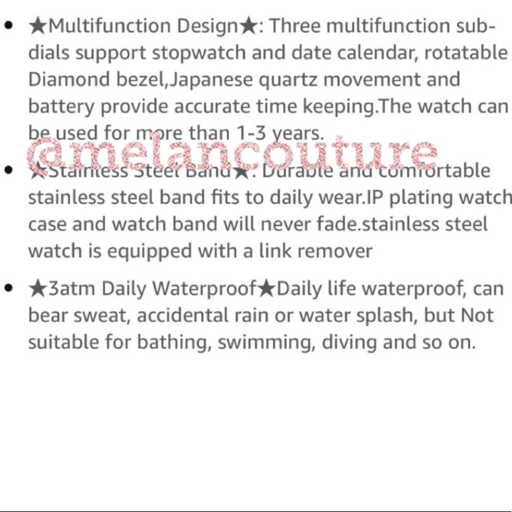 Unisex Chronograph StainlessSteel Waterproof - Picture 7 of 7